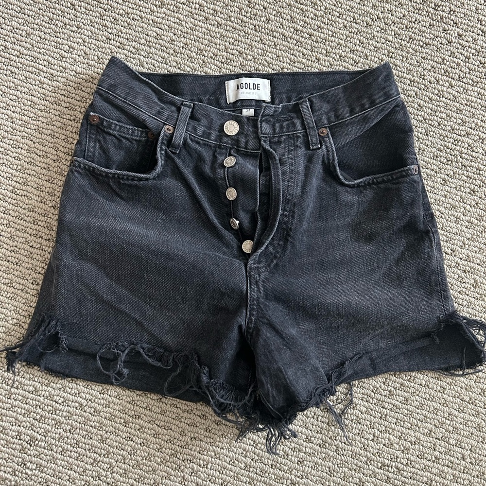Agolde black Jean shorts